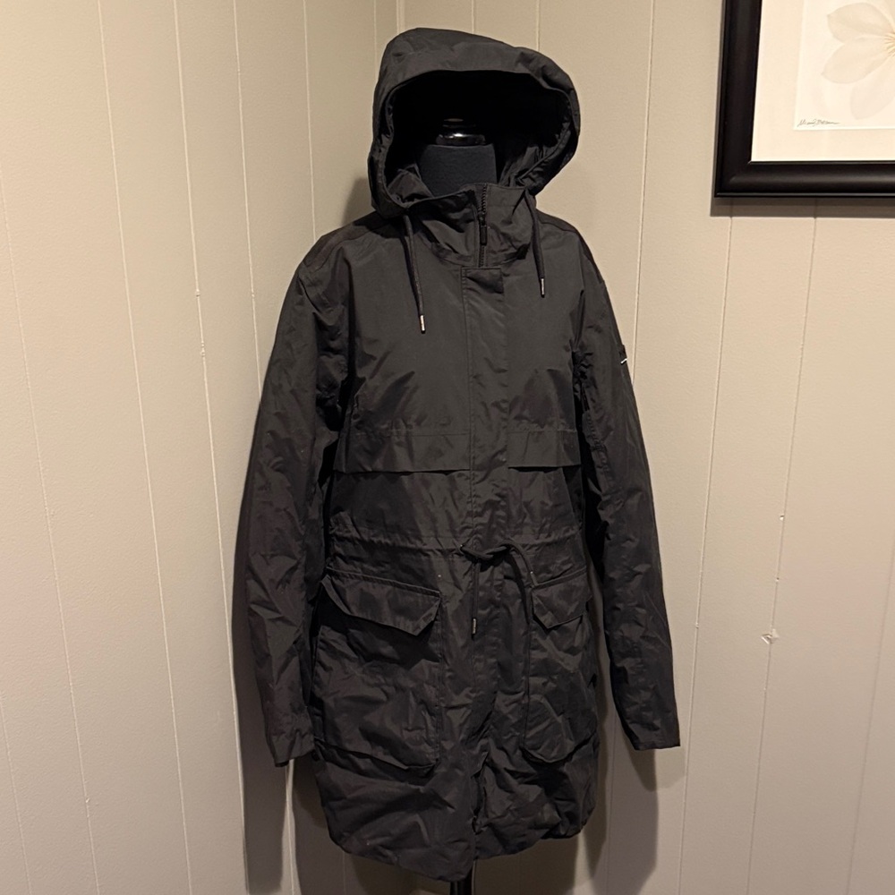 B23 Helly Hansen Women's 2XL Black Utility Jacket Winter Outdoor Casual Long